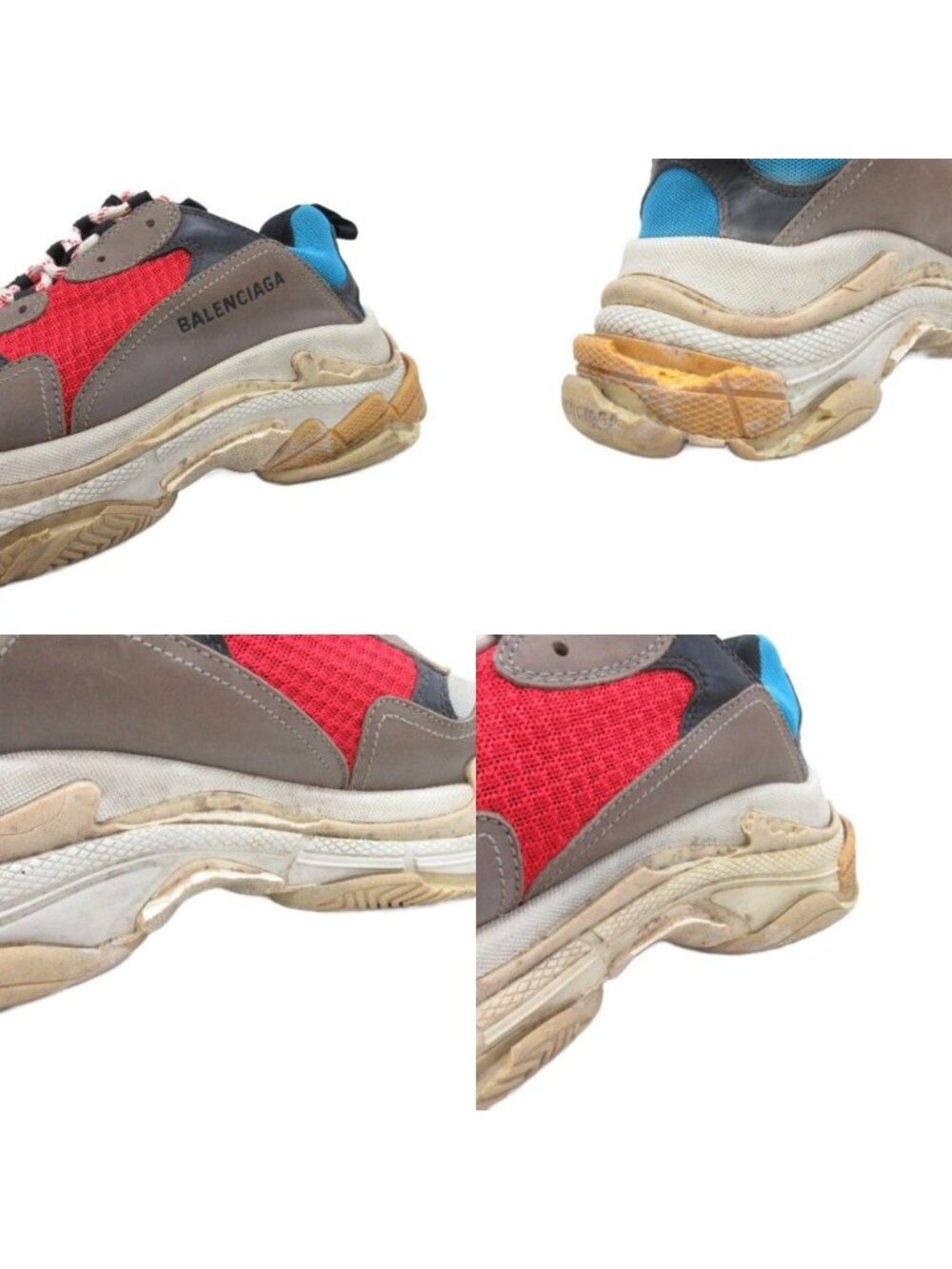 Balenciaga Triple S Sneakers Low Cut Shoes Blue Multicolor - Picture 9 of 9